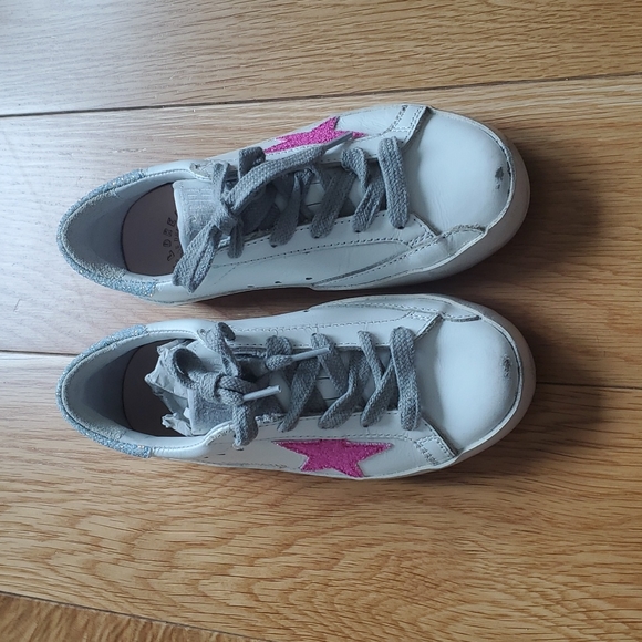 COPY - GOLDEN GOOSE PINK GLITTER STAR SUPERSTAR SNEAKERS KIDS -NEW - Picture 4 of 13